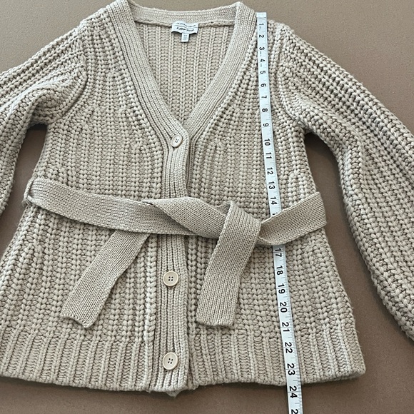 & OTHER STORIES LOS ANGELES ATELIER Chunky Wool Belted Cardigan Sweater - XS - Picture 8 of 14